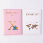 Passport wallet with card slots and mix pattern