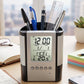 Time, date, temperature display digital desk clock