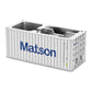 Compact desk box organizer designed like a shipping container