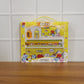 Kids using cartoon pencil box set with pencils, ruler and eraser during study