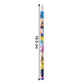 Close-up shot of a wooden cartoon-printed pencil from the 12-piece set