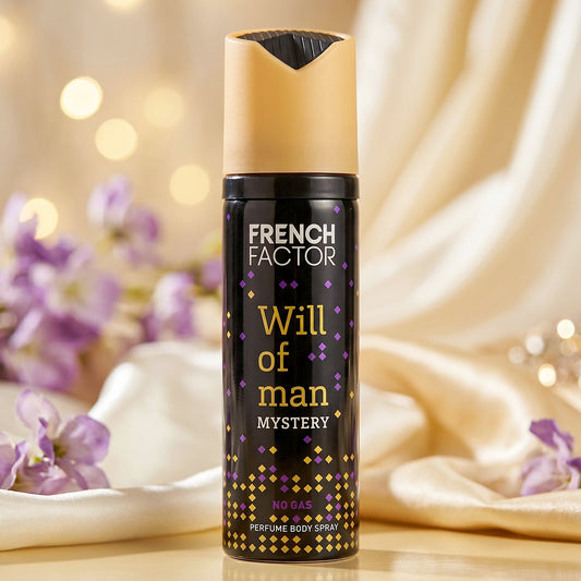 French Factor men's body spray for confidence