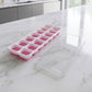 Easy release pink plastic ice cube tray