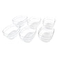 Combo pack of multipurpose clear serving bowls in oval shape