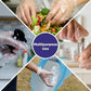 Transparent hand gloves for food and cleaning tasks