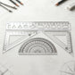 Student use plastic geometry rulers in classroom setting