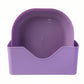 Stackable plastic snack plates with storage stand for easy serving