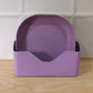 Reusable plastic snack serving platter with stackable design