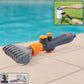 High-pressure pool filter cartridge cleaner nozzle with multi-spray jet