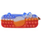 Fidget toy pencil pouch for kids with bubble pop surface