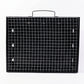 Portable charcoal grill with steel mesh surface