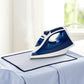 Hand holding transparent heat-resistant ironing mesh press cloth