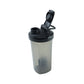 Close-up of gym shaker bottle’s wide mouth opening for easy filling and cleaning
