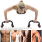 Pair of black Push-Up Bars on a white background, ready for strength training.