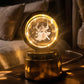 Warm light LED night lamp with crystal ball design for bedroom or desk