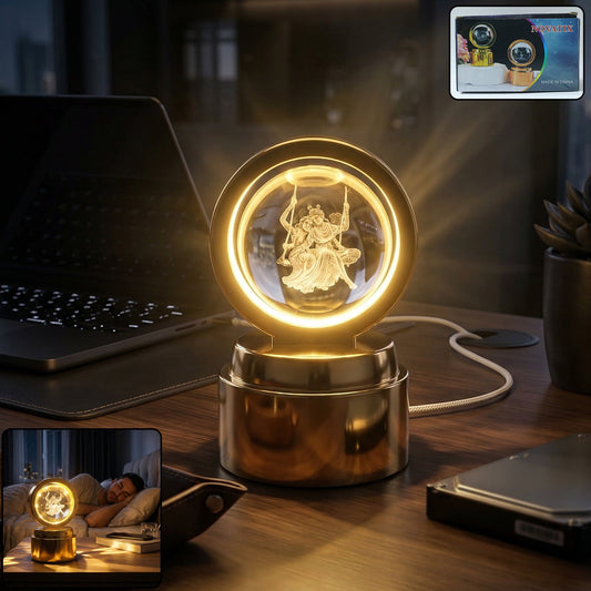 Decorative 3D religious design crystal ball LED night lamp creating calming ambiance