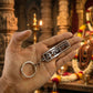 Stylish Krishna devotional engraved keychain accessory