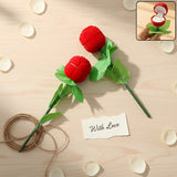 Artificial rose ring box set showing 2 flower-shaped ring holders with stems for wedding proposals in India