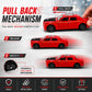 Pull back toy car on white background for display