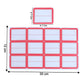 Kitchen organiser labelled with red and white self-adhesive label stickers