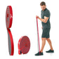 Resistance band stretched for mobility and strength training