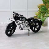 Metal Bullet Bike Toy miniature model with side stand and rolling wheels