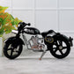 Close-up of bullet bike toy miniature model metal body and wheels