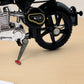 Bullet bike toy model shown with side stand for stable display
