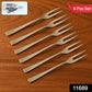 Durable stainless steel fruit forks grouped in set of six