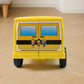 Close-up of friction mechanism on the kids school bus toy