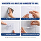 Side view of transparent self-adhesive wall hook demonstrating mounting