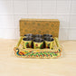 Lifestyle shot of the Minakari serving tray set in a home setting.