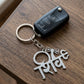 Stylish Lord Shiva engraved metal keychain
