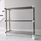 Tiered shoe organizer rack with strong stainless steel rods