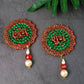 Shubh Labh beaded decorative door hanging with stone work and pearl beads