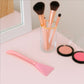 Reusable facial mask applicator spatula made from soft silicone