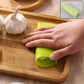Freshly peeled garlic cloves after using silicone garlic peeler tube