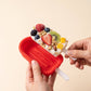 Set of reusable silicone popsicle molds for healthy frozen desserts