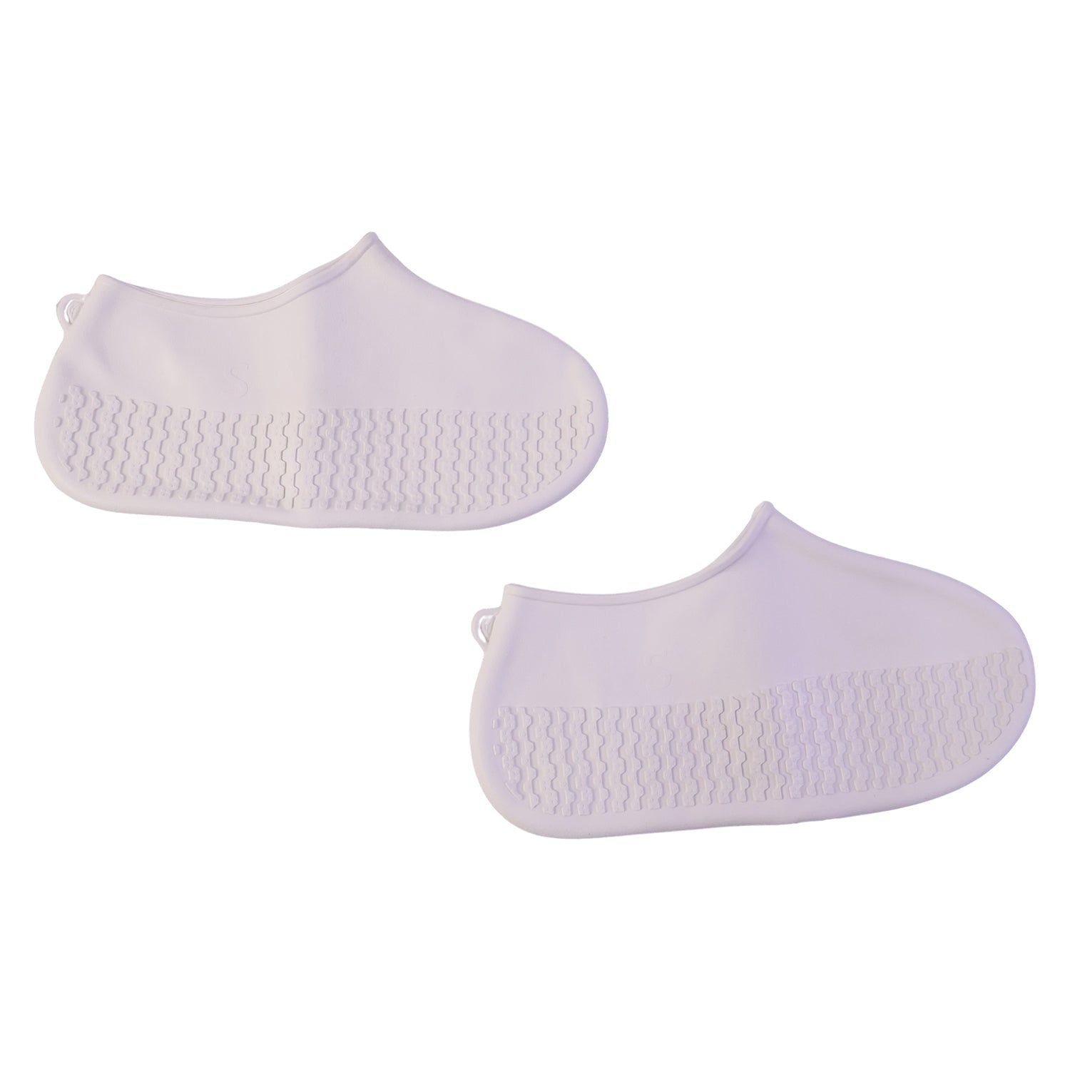 Design of white silicone rain shoe cover