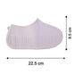 Rain shoe cover size guide in white