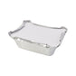 Disposable aluminium foil food boxes with tight crimp seal lids