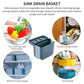Kitchen accessories storage holder basket for sink