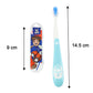 Kids toothbrush with ergonomic cartoon handle and soft bristles