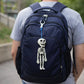Funky skeleton keychain charm for bags and keys