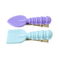 Closeup of mini spade and leaf hair clip