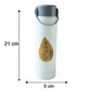 Size comparison of glass water bottle with phone holder