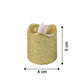 Size comparison of LED tealight candles with glitter finish