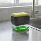 Compact soap dispenser with sponge holder for kitchen