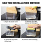 User demonstrating how to dispense liquid soap onto a sponge from the 2-in-1 soap dispenser.