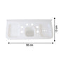 Modern plastic soap dish providing a clean and organized solution for kitchen sinks.